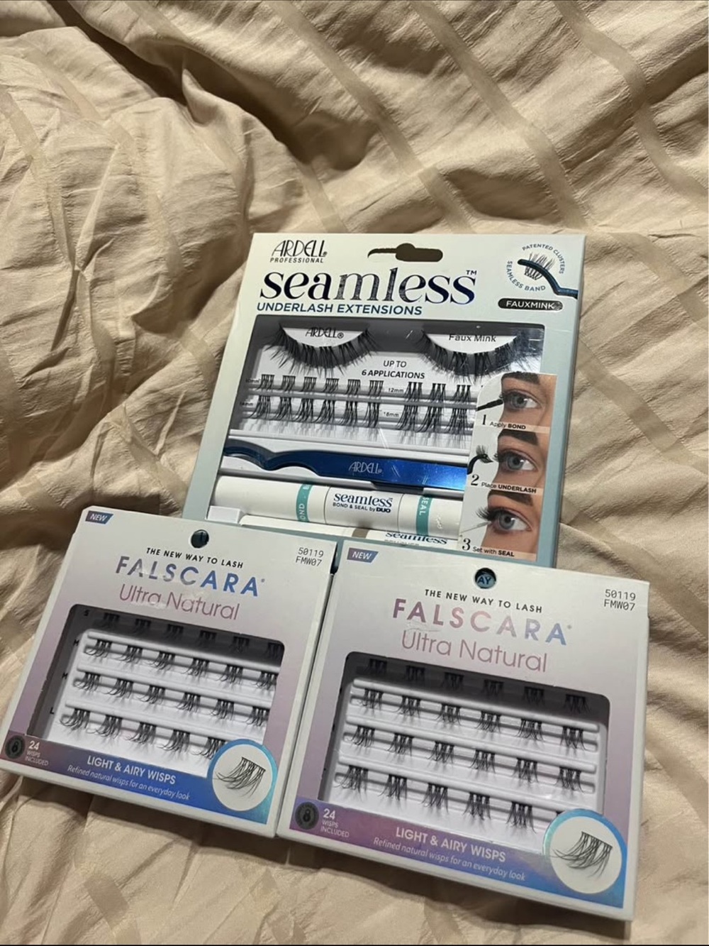 Ardell Seamless + Falscara Ultra Natural Lash Clusters — Black